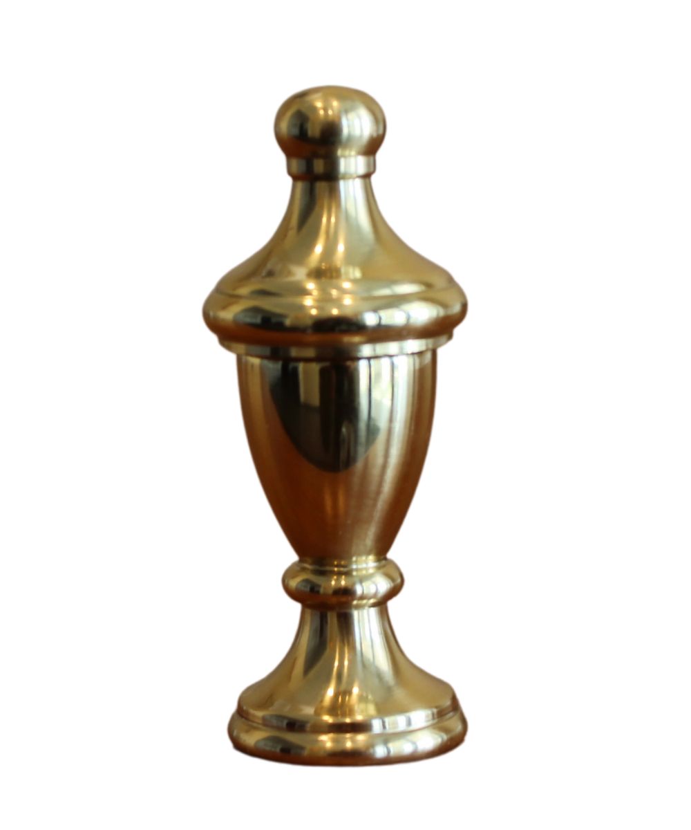 Decorative Spire Lamp Finial Polished Brass, 2.3"h