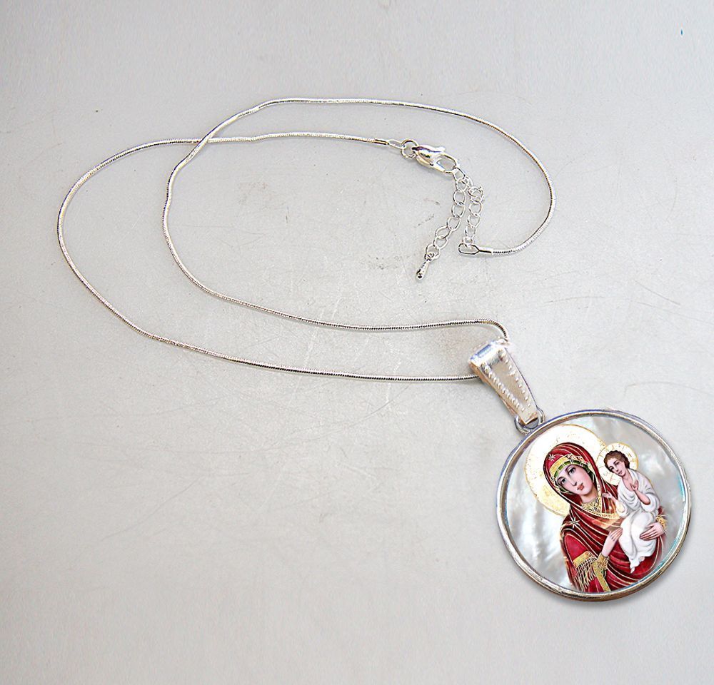 Lady of Light Silver-Plated Mother of Pearl Necklace Jewelry - 43029