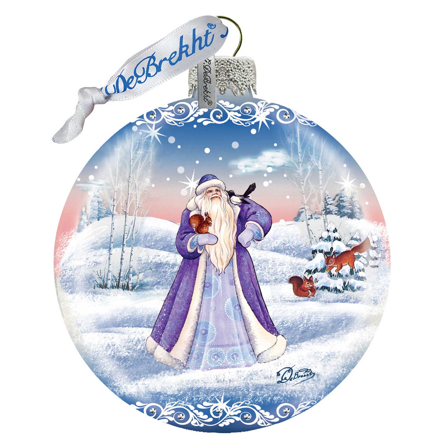 Wilderness Friends Ball Glass Ornament by G. DeBrekht - Wildlife Holiday Decor - 73316