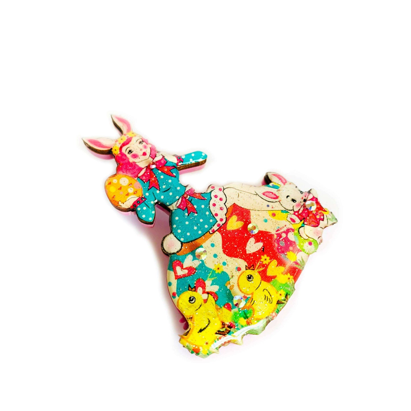 Easter Egg Girl & Friends Brooch