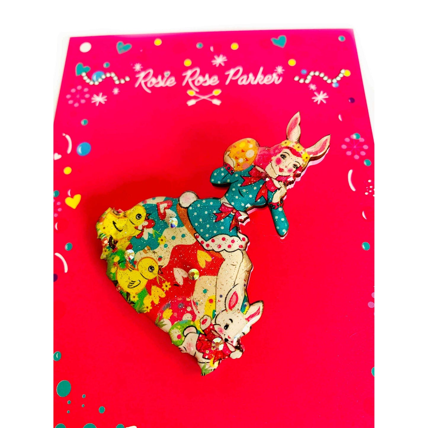 Easter Egg Girl & Friends Brooch