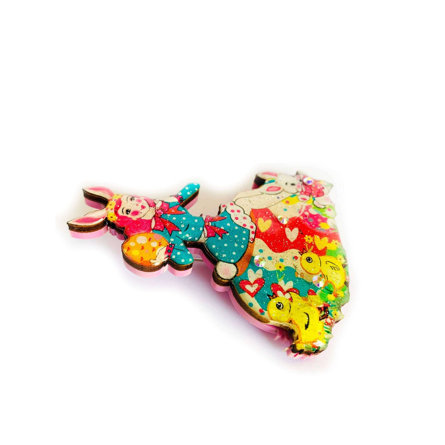 Easter Egg Girl & Friends Brooch