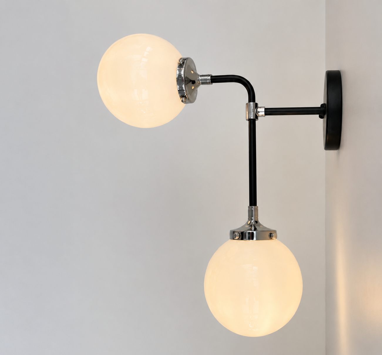 Ultra Modern Duo Wall Sconce Light Fixture