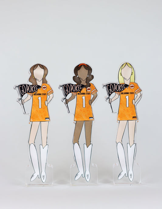 Oklahoma State Girls Acrylic Block Shelfie