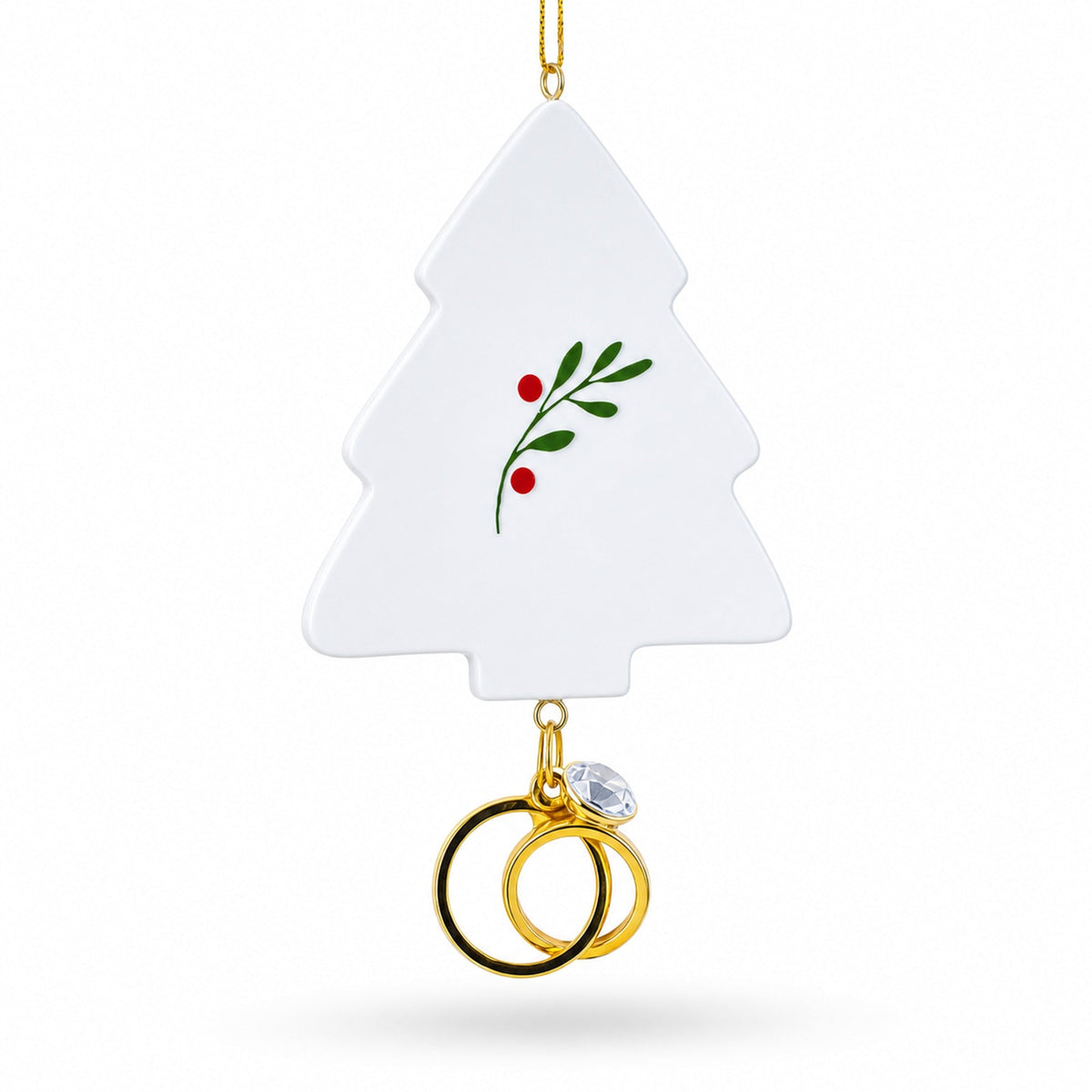 Our First Christmas Together Wedding Rings Resin Christmas Ornament