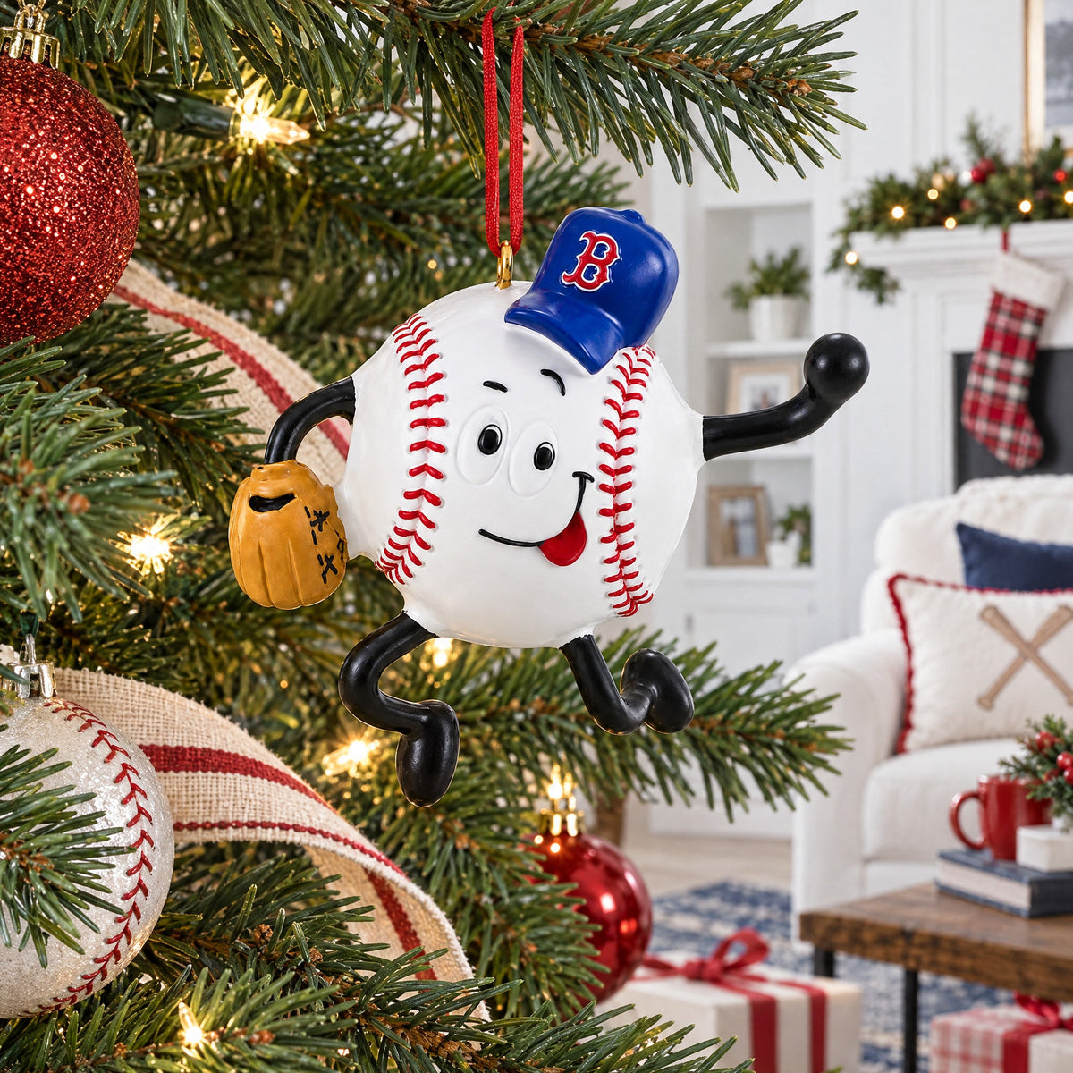 Baseball MVP Figurine Resin Christmas Ornament
