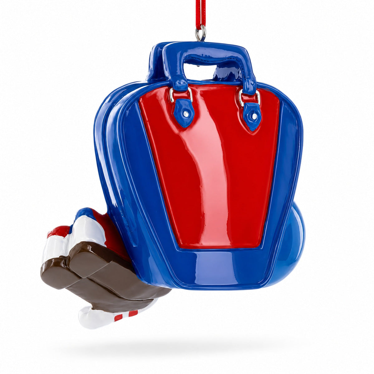 Let's Bowl Bowling Bag Pins Resin Christmas Ornament