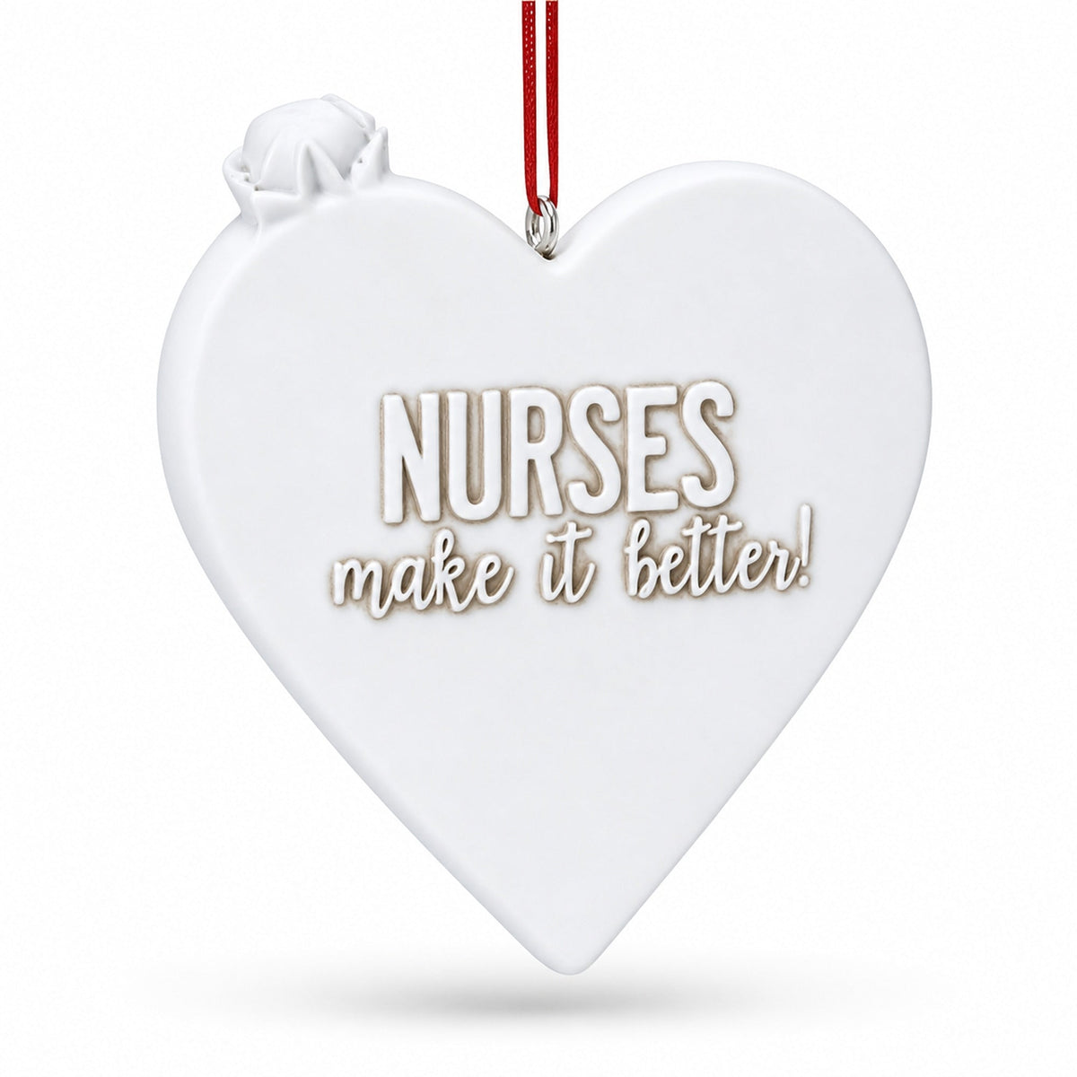 Best Nurse Ever Medical Heart Resin Christmas Ornament