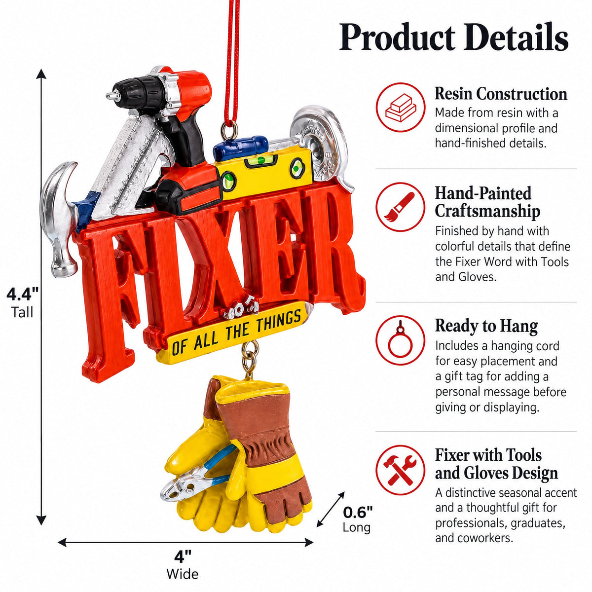 Fixer Of All Things Handyman Tools Resin Christmas Ornament