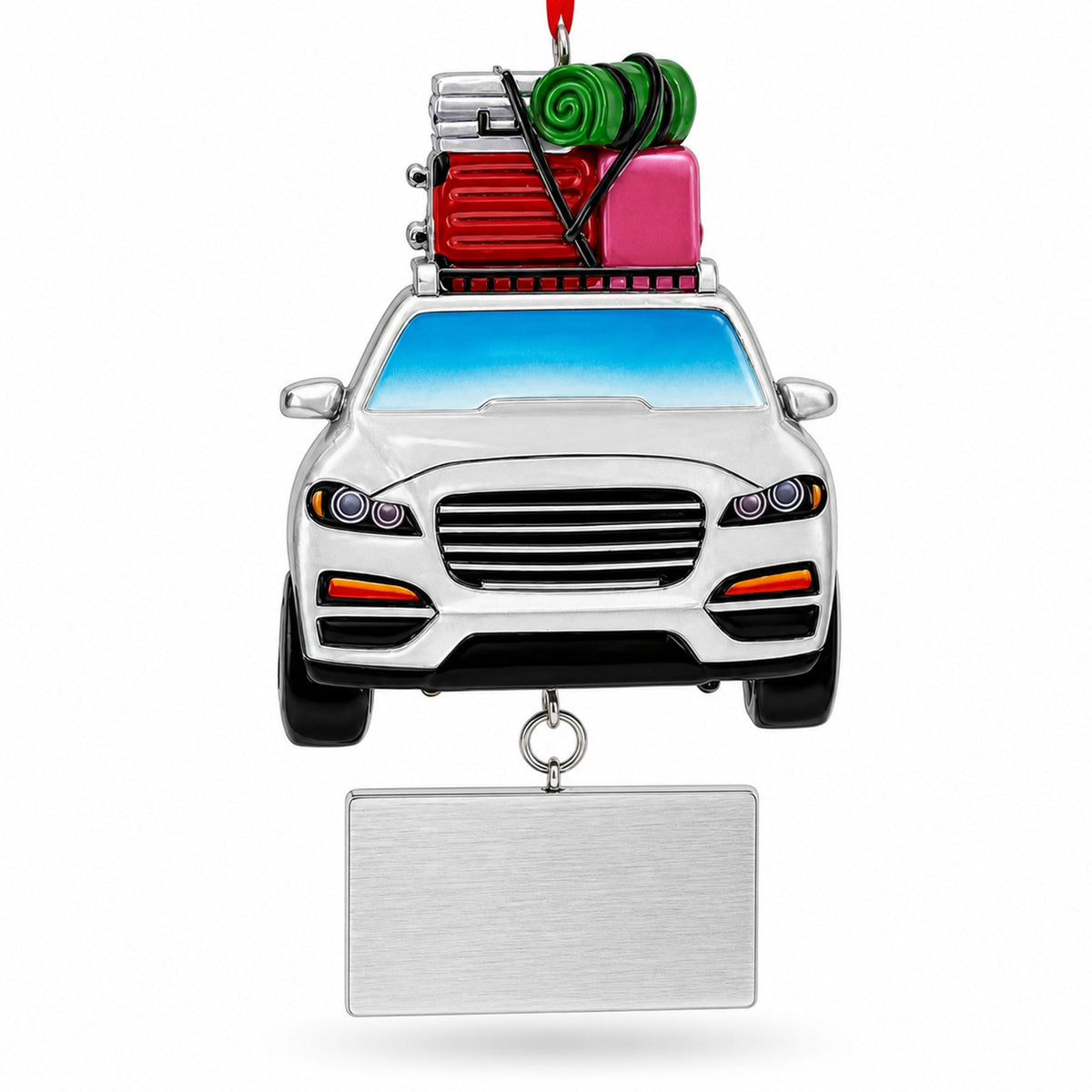 Are We There Yet Family Vacation Road Trip Car Resin Christmas Ornament