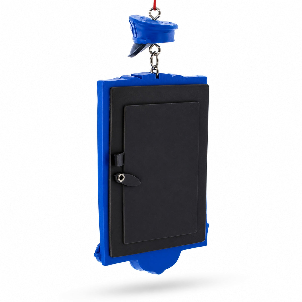 Police Officer Badge and Hat Picture Frame Resin Christmas Ornament