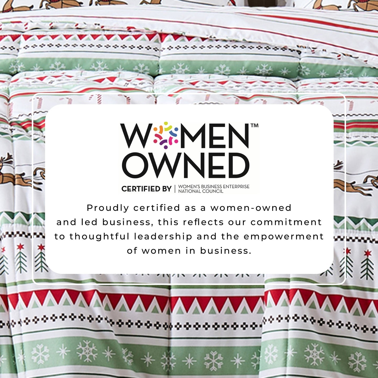 Reversible Christmas Comforter and Sham Set - Holiday / Lodge Odette Collection