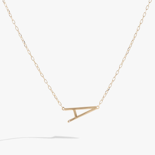 Initial A Precious Elongated Necklace