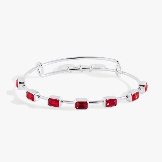 July Birthstone Emerald Cut Bangle