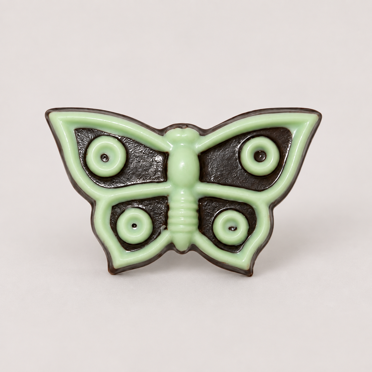 a chocolate butterfly shaped object