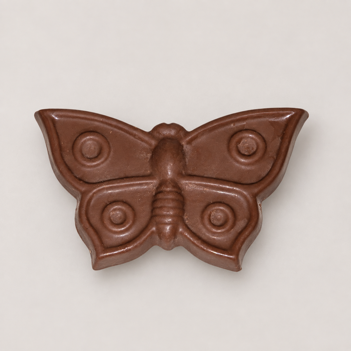 a chocolate butterfly shaped object