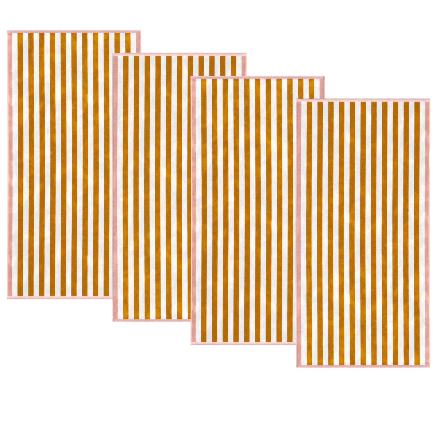 Oversized Striped Border Cabana Beach Towels - Santa Cruz