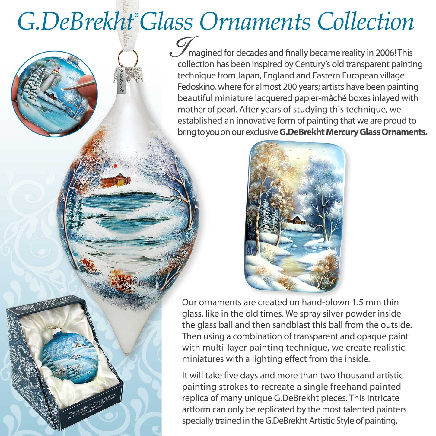 Celebration Bell Glass Ornament by G. DeBrekht - 752-003
