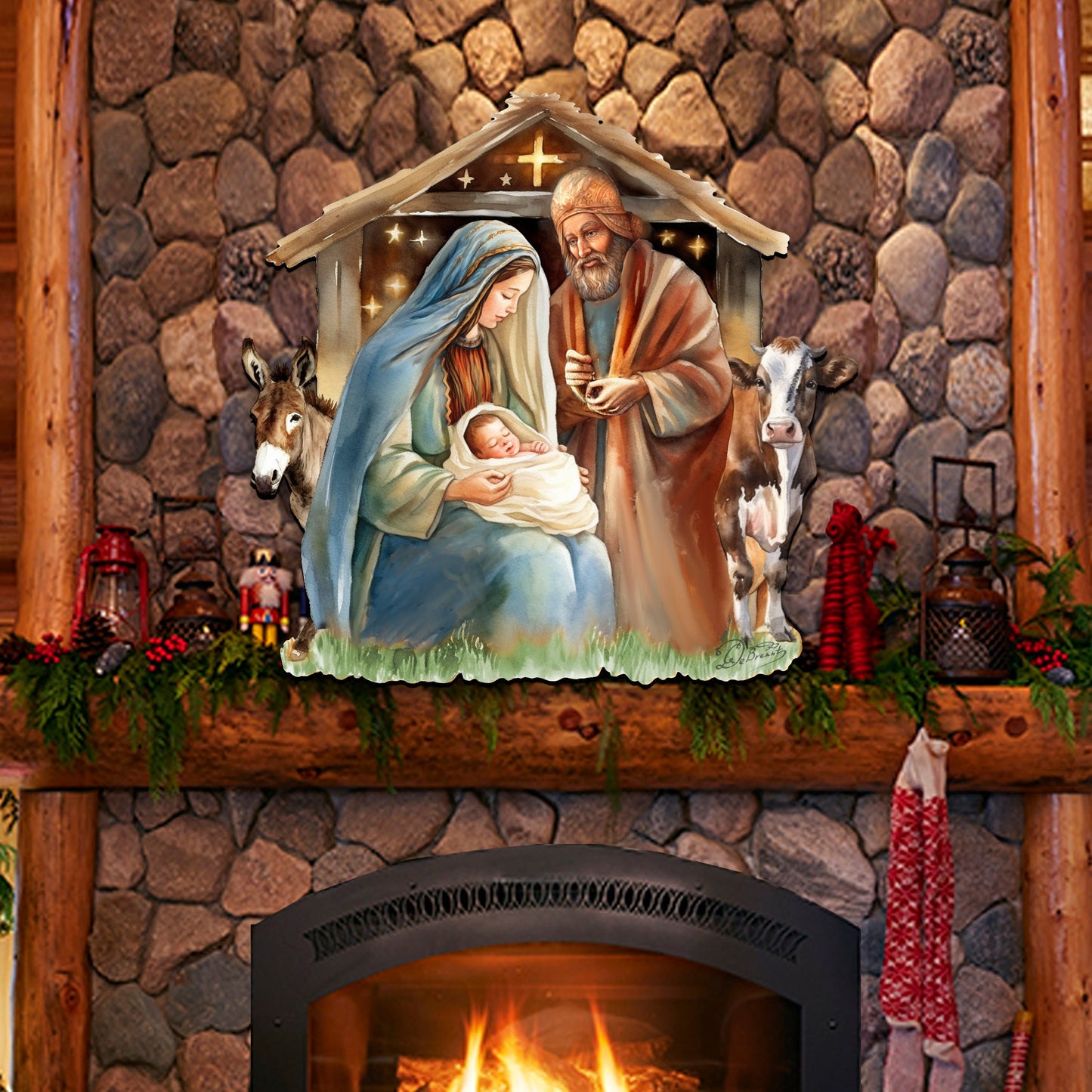 Born Under Bright Star Nativity Holiday Door Decor by G. Debrekht - Nativity Holiday Decor - 8611082H