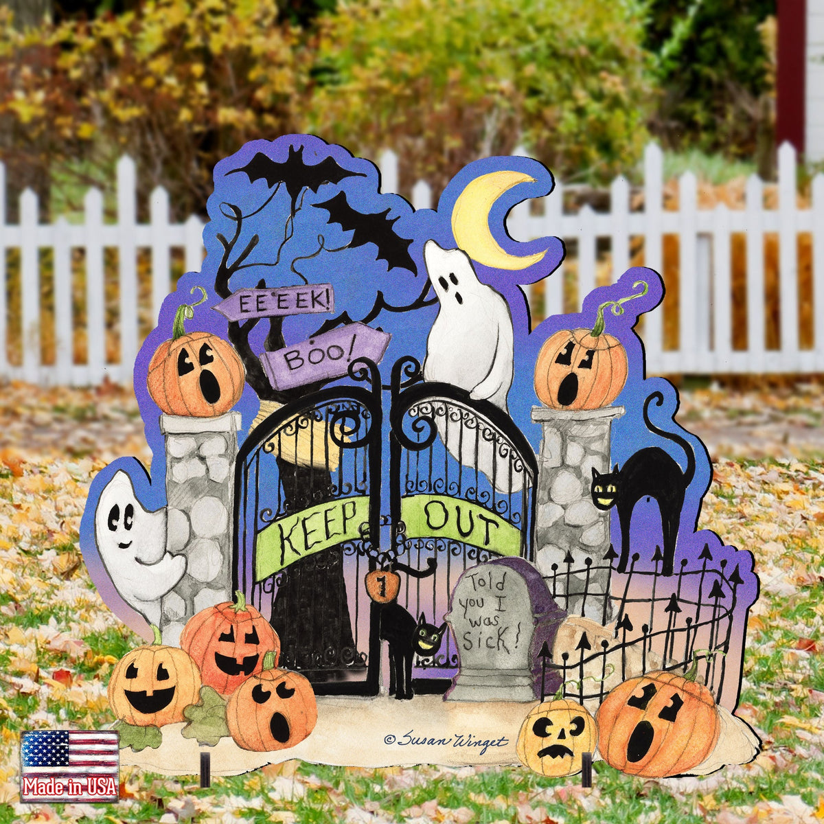 Halloween Scene Outdoor Decor by Susan Winget - Designocracy - 8471205F-SW