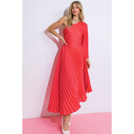 WRITE THIS DOWN WOVEN MIDI DRESS