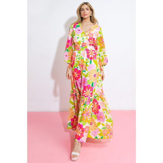 HEADING UPTOWN WOVEN MAXI DRESS