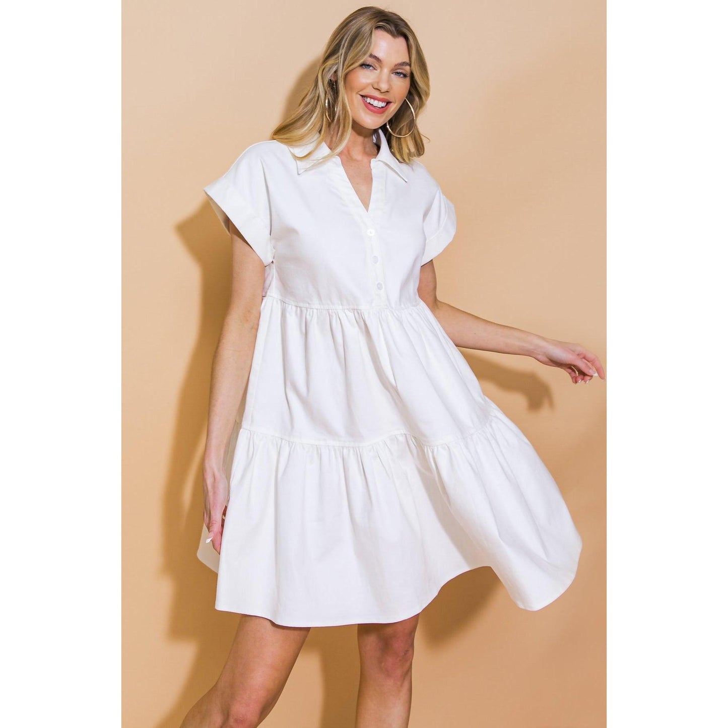 TIMELESS BEAUTY TWILL MINI DRESS