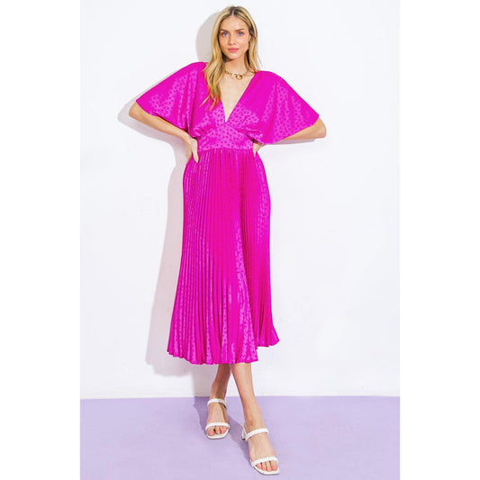 COWGIRL REPEAT SATIN MIDI DRESS