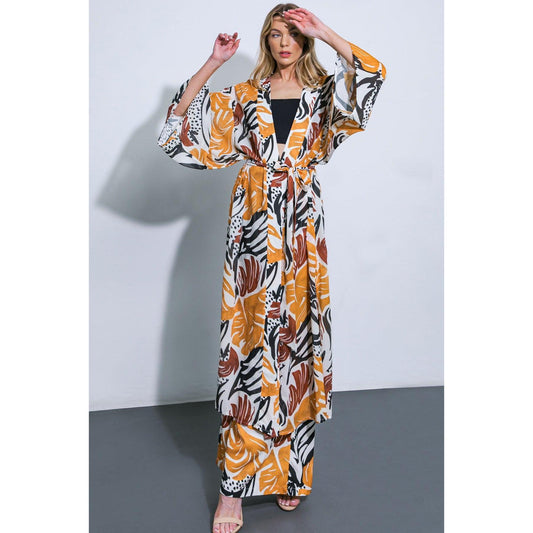 WHERE THE WIND WOVEN MIDI KIMONO
