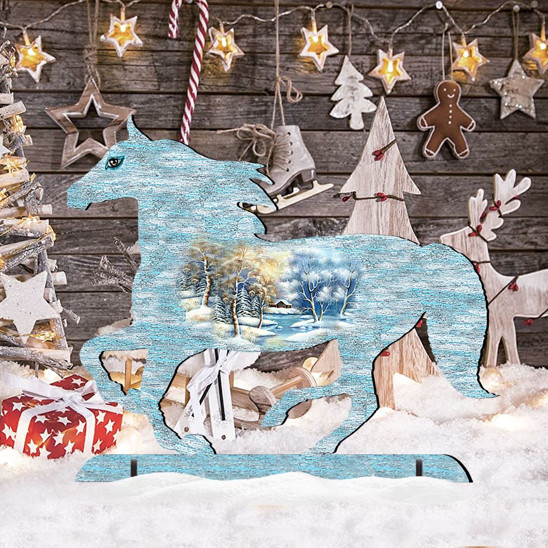 Running Horse Wildlife Outdoor Decor by G. DeBrekht - Wildlife Holiday Decor - 8198152F