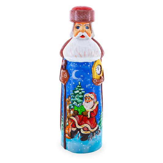 a painted santa claus bottle