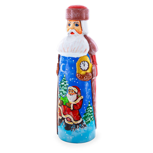 a painted santa claus figure