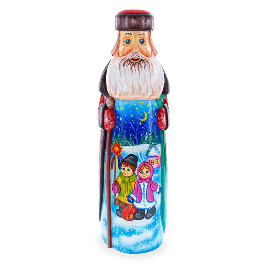 a painted santa claus figure