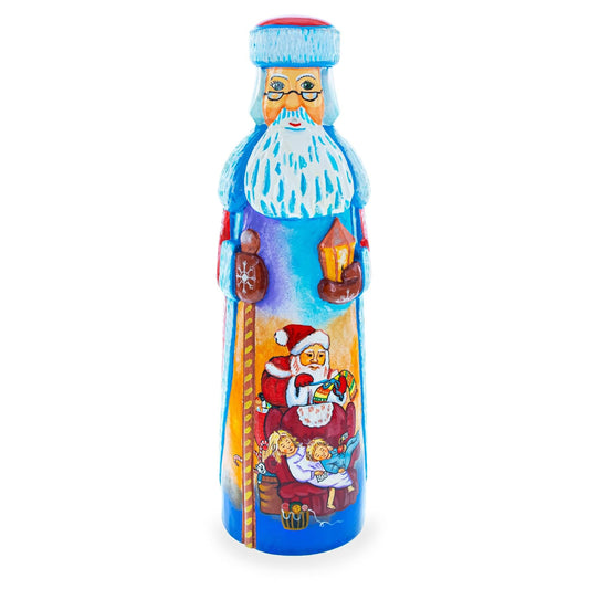 a painted santa claus figure