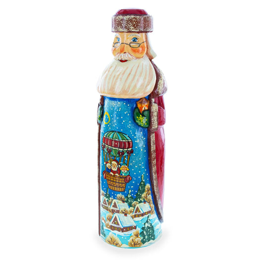 a painted santa claus figure