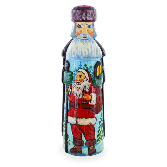 a painted santa claus figure