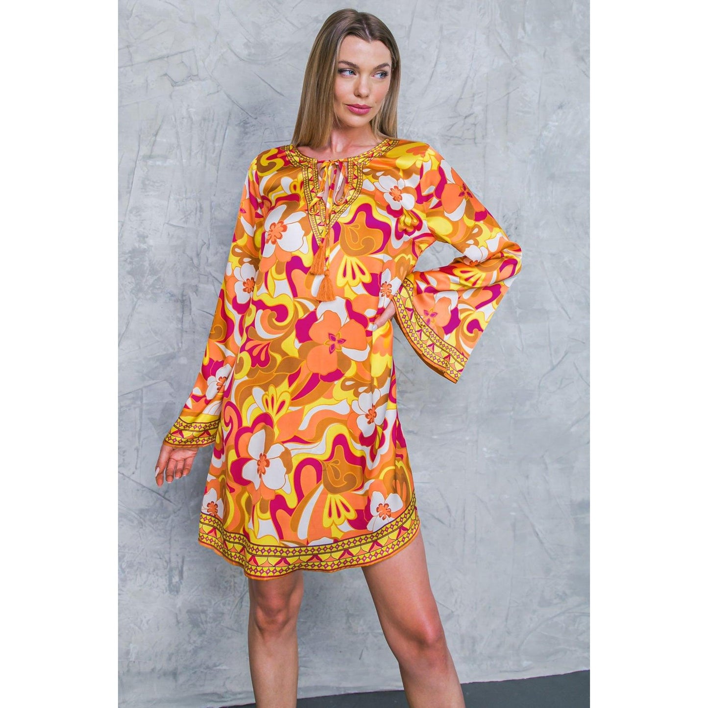CAUGHT FEELINGS WOVEN MINI DRESS