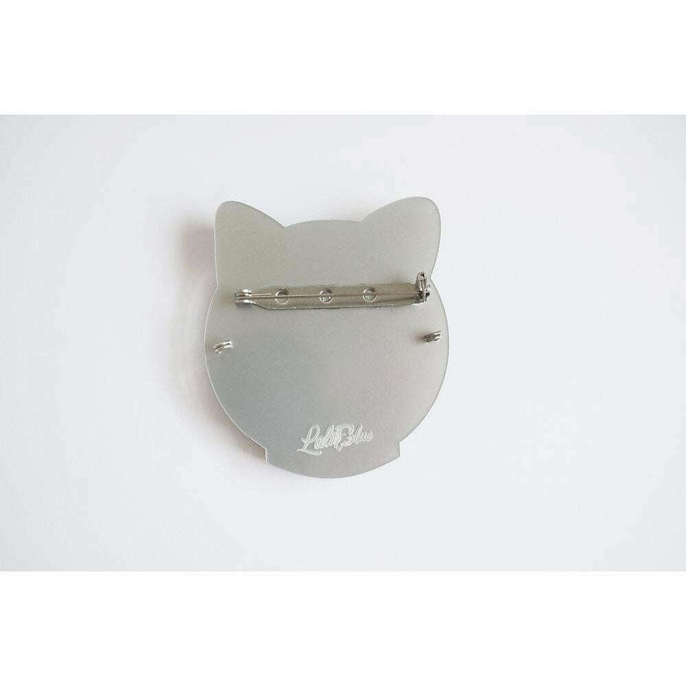 Fishbowl With Cat Brooch by Laliblue