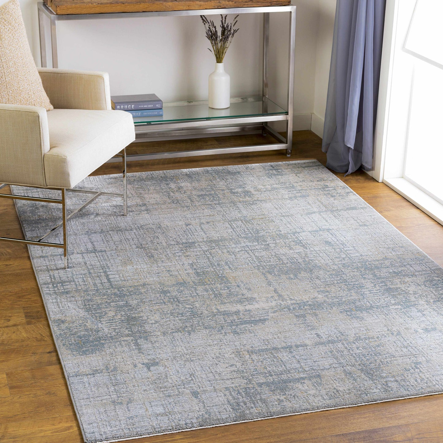 Fallin Gray Thick Luxe Abstract Striped Rug
