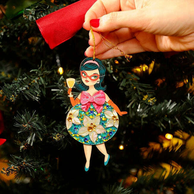 Floral Christmas Tree Ornament by Laliblue