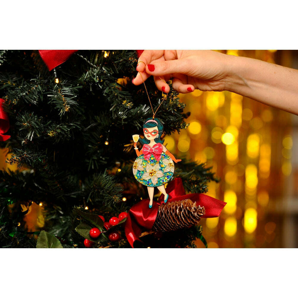 Floral Christmas Tree Ornament by Laliblue