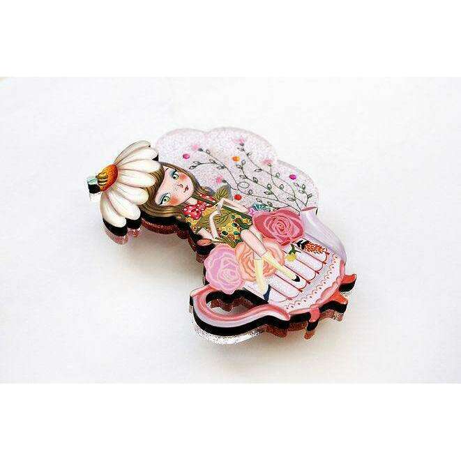 Flower Tea Brooch by Laliblue