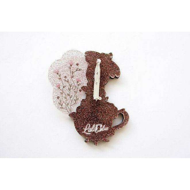 Flower Tea Brooch by Laliblue