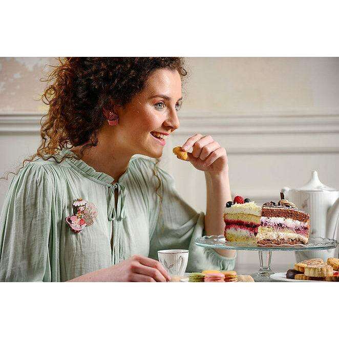 Flower Tea Brooch by Laliblue