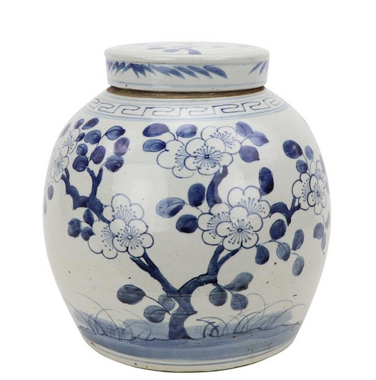 Floral Flat Top Jar