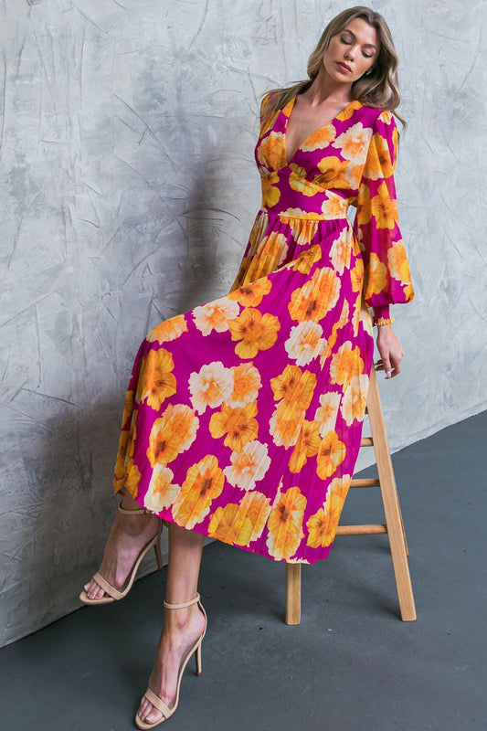 a woman in a dress