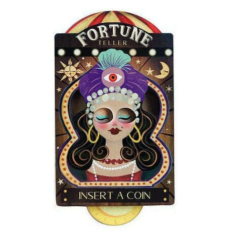 Fortune Teller Interactive Halloween Brooch by Laliblue
