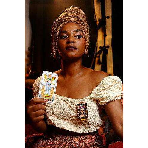 Fortune Teller Interactive Halloween Brooch by Laliblue