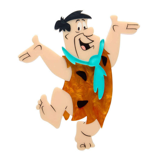 Fred Flintstone Brooch by Erstwilder