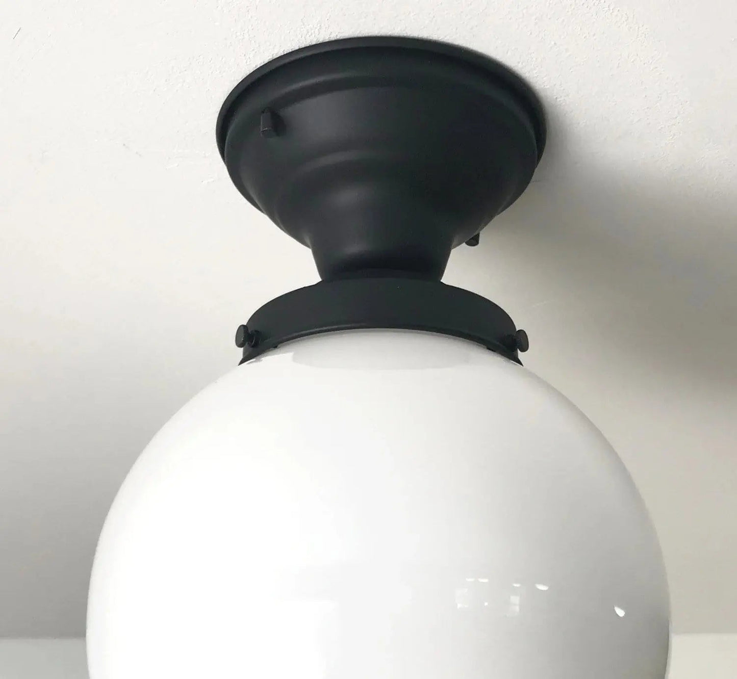 Milk Glass Globe Ceiling Light | 6"